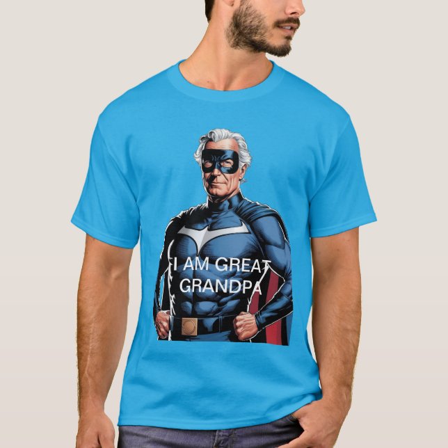 Jag är farfar superhjälte t shirt (Framsida)