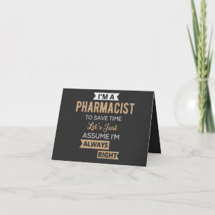 Jag är farmaceut på Spara Time Låt oss bara anta Kort