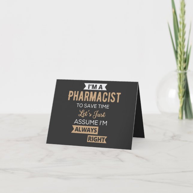 Jag är farmaceut på Spara Time Låt oss bara anta Kort (Framsida)