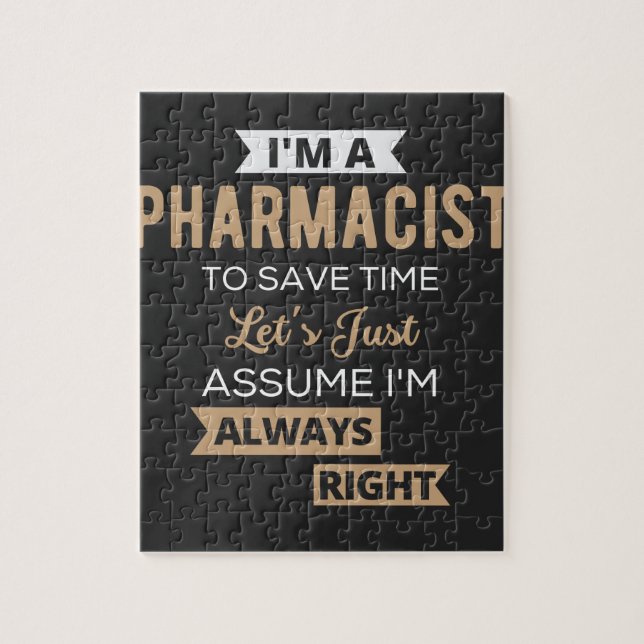 Jag är farmaceut på Spara Time Låt oss bara anta Pussel (Vertikal)