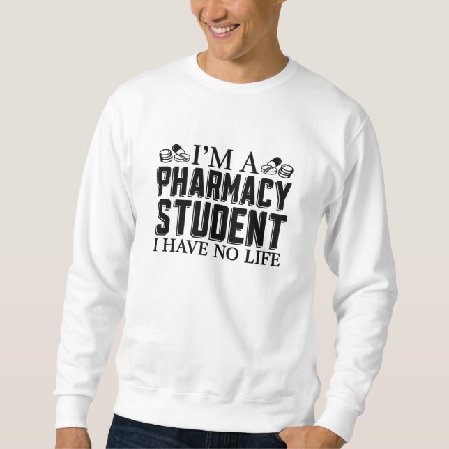 Jag är farmaceut Student Tech-apotekare Lång Ärmad Tröja (Framsida)