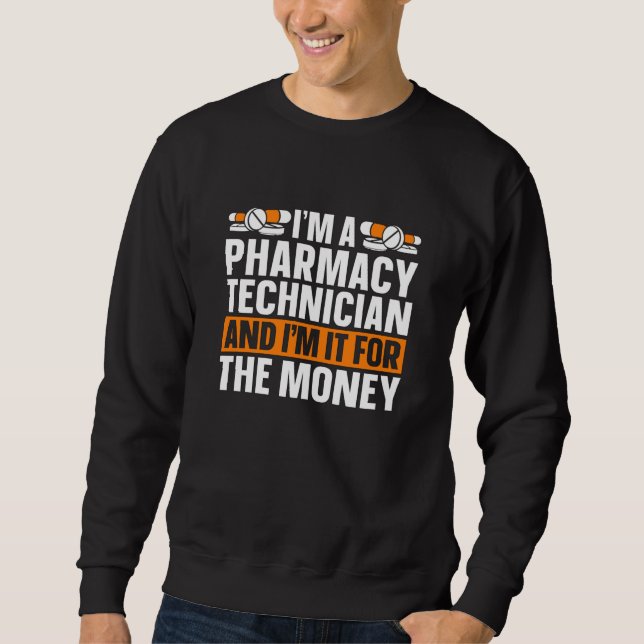 Jag är farmaceut Tech Medicine Pharmacist Lång Ärmad Tröja (Framsida)