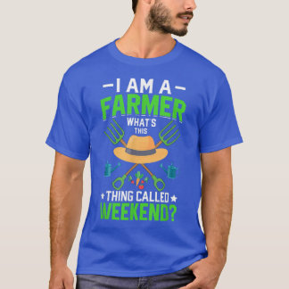 Jag är Farmer What's Helg Funny Farming Tractor Gr T Shirt
