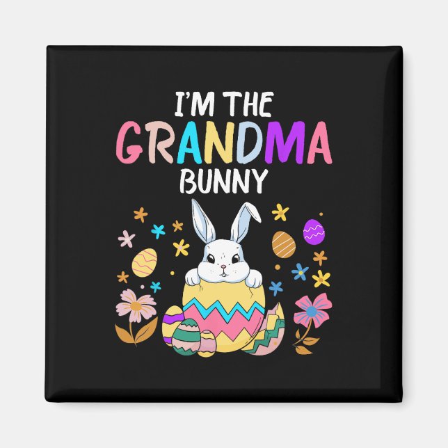 Jag är farmor Bunny Glad påsk Dag Kvinnor Rabbi Magnet (Framsidan)