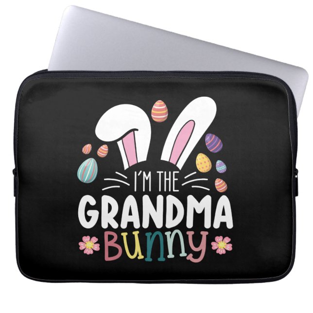Jag är farmor Bunny Påsk-familjen. Laptop Fodral (Framsidan)