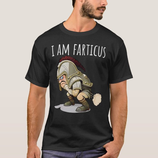 Jag är Fartacus Farticus underbara konst och Farti T Shirt (Framsida)