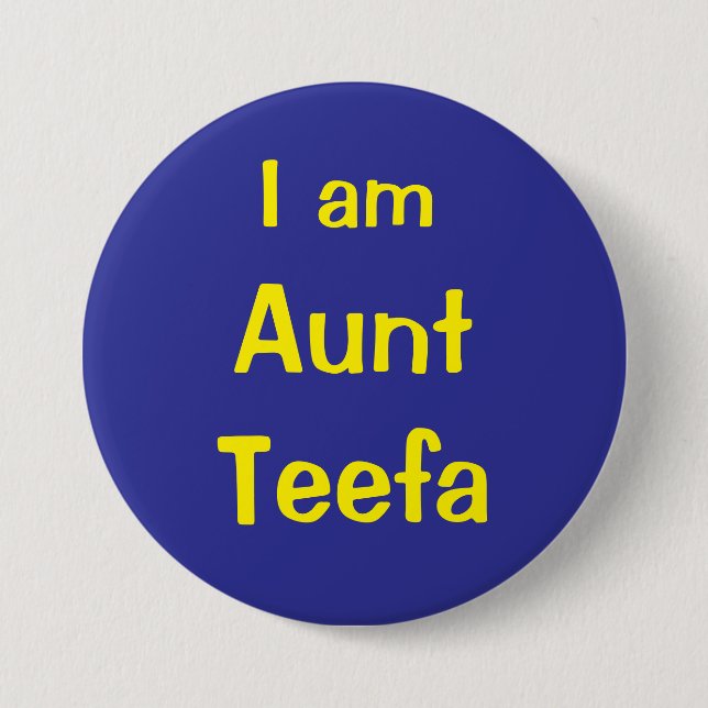 Jag är faster Teefa Knapp (Framsida)