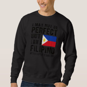 Jag är Filipino Flagga Filippinerna Proud Filipino Lång Ärmad Tröja