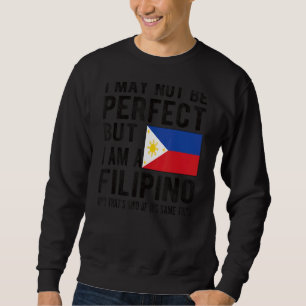 Jag är Filipino Flagga Filippinerna Proud Filipino Lång Ärmad Tröja