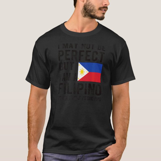 Jag är filippinsk flagga Filippinerna Stolt filipp T Shirt (Framsida)