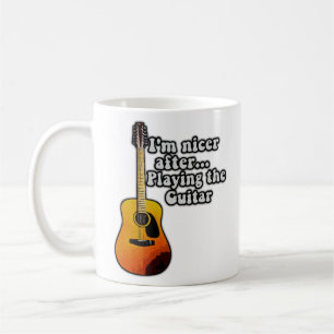 Jag är finare efter att ha spelat gitarren. vintag kaffemugg