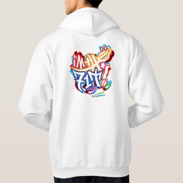 Jag är FIT Graffiti Multifärgad Hoodie (Baksida)
