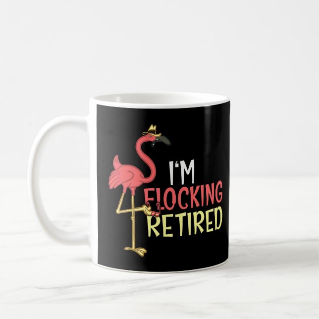 Jag är Flamingo Pension, gammal 2022 Kaffemugg (Vänster)