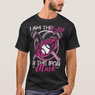 Jag är flicka med Järn Mask-softball Catcher T Shirt