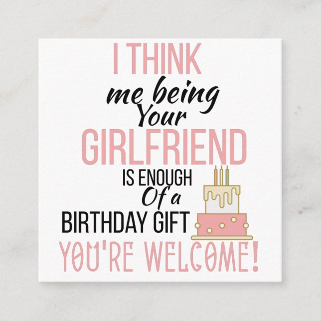 Jag är flickvän tilläggskort (Framsida)