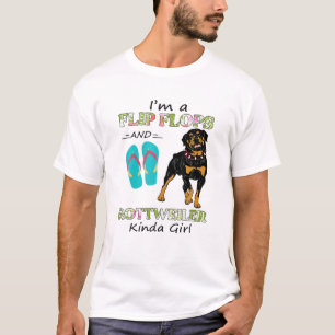Jag är Flinflip flops och Rottweiler Kinda Girl Su T Shirt