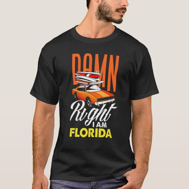 Jag är Florida Surfing Florida T Shirt (Framsida)
