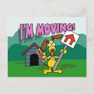 Jag är Flytta Postcard Meddelande Vykort
