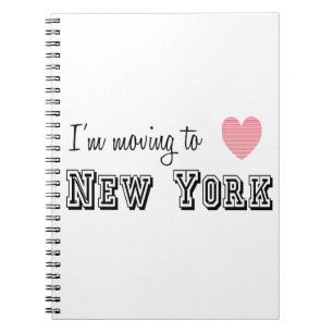 Jag är Flytta till New York Anteckningsbok Med Spiral