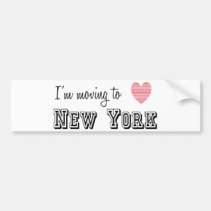 Jag är Flytta till New York Bildekal