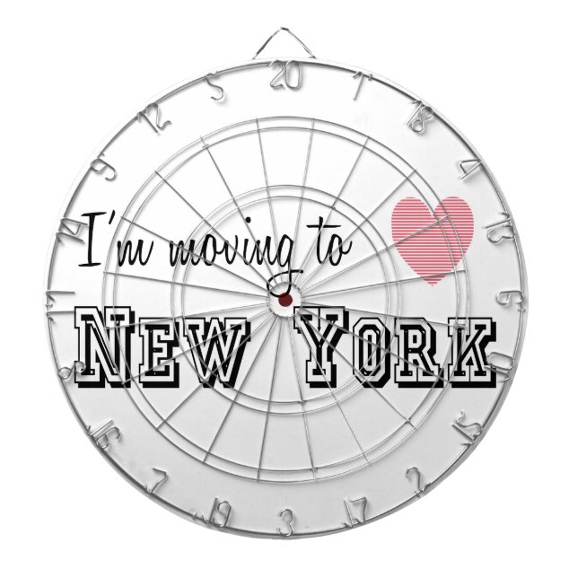 Jag är Flytta till New York Darttavla (Framsidan)