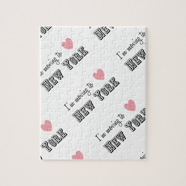 Jag är Flytta till New York Diagonal Pussel (Vertikal)