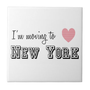 Jag är Flytta till New York Kakelplatta