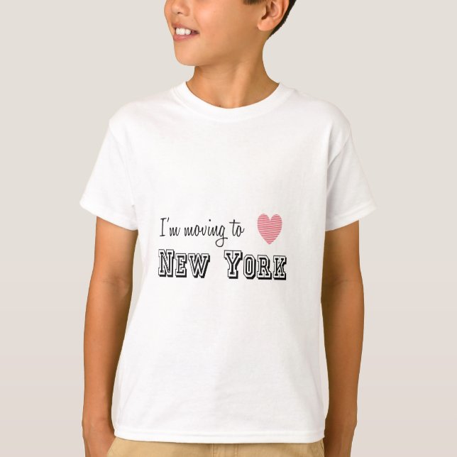 Jag är Flytta till New York Tee Shirt (Framsida)