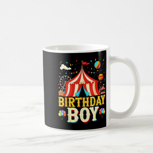 Jag är födelsedags pojken Cirkus Karneval Tema Fes Kaffemugg (Höger)