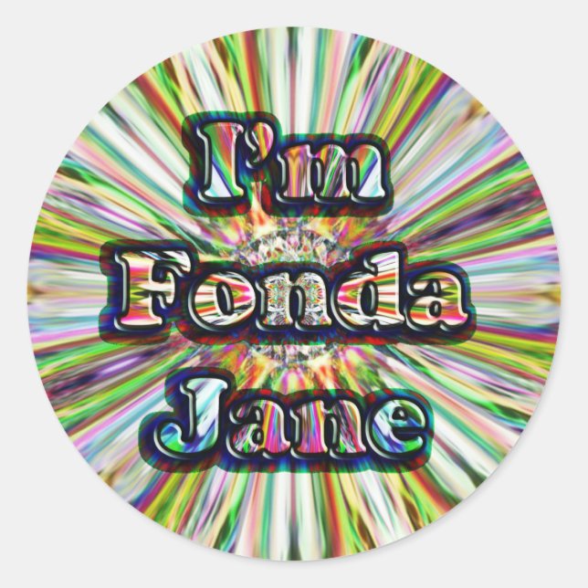 Jag är Fonda Jane. Runt Klistermärke (Framsida)