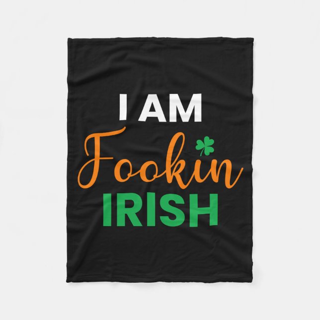 Jag är Fookin Irish Fleecefilt (Framsidan)