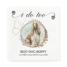 Jag är för att Pet Afghan Hound Hund Photo Bröllop