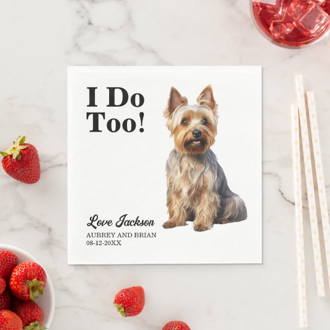 Jag är för australisk Terrier Pet Bröllop Pappersservett (Insitu)