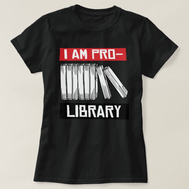 Jag är för bibliotek t shirt (Design framsida)