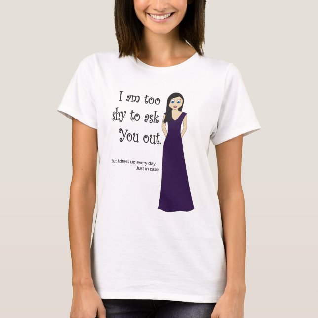 Jag är för blyg för att fråga dig om tshirt tee shirt (Framsida)