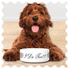Jag är för Bröllop Hund Bowl