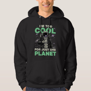 Jag är för cool för bara en planet hoodie