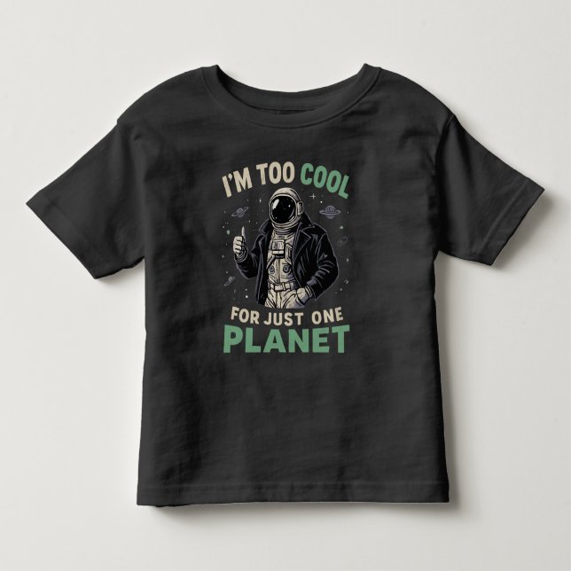 Jag är för cool för bara en planet t shirt (Framsida)