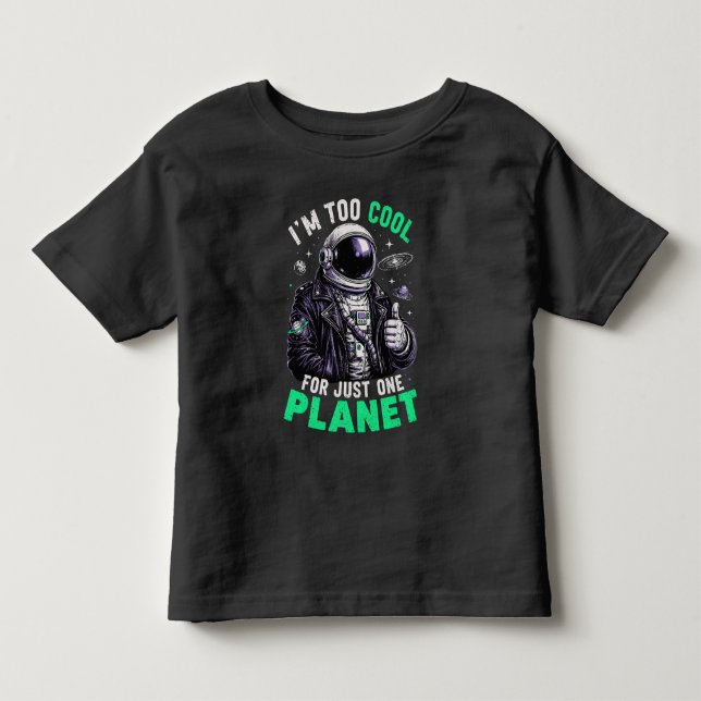 Jag är för cool för bara en planet t shirt (Framsida)
