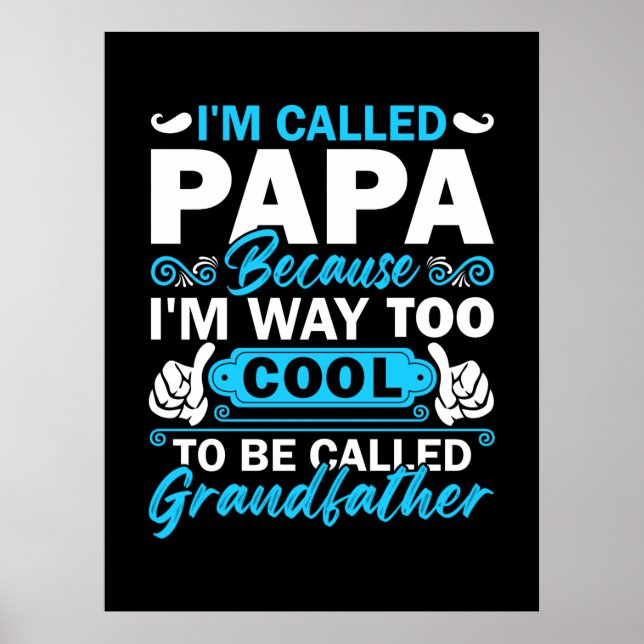 Jag är för Coola för att kallas farfar Poster (Framsidan)