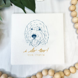 Jag är för Doodle Bröllop Napkins Pappersservett