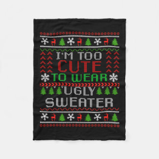 Jag är för glad för Bäran Jul... -...dold Sweater Fleecefilt