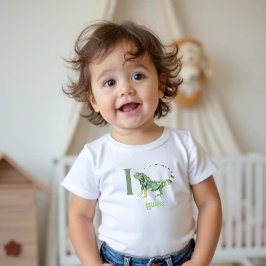 Jag är för Iguana: Adsible Alphabet Learning Tshir T Shirt