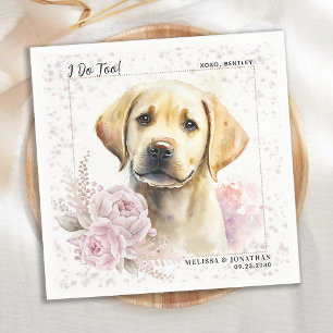 Jag är för Labrador Retriever Blommigt Hund Bröllo Pappersservett