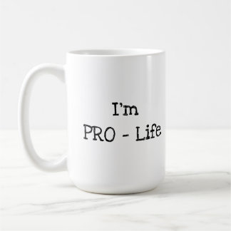 Jag är för liv kaffemugg