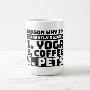 Jag är för närvarande Alive Yoga, Kaffe, Pets Funn Kaffemugg