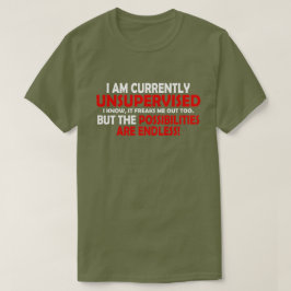 JAG ÄR FÖR NÄRVARANDE OÖVERVAKAD. MÖJLIGHETERNA! T-SHIRT