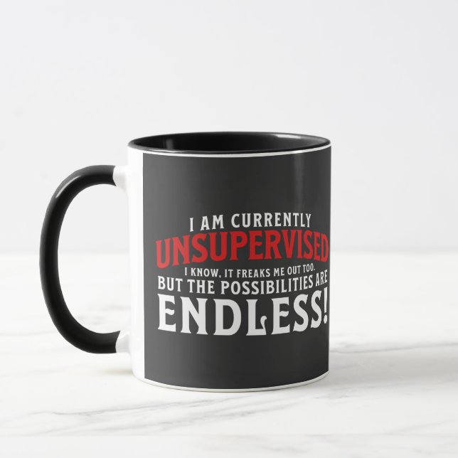 Jag är för närvarande oövervakad mugg (Vänster)