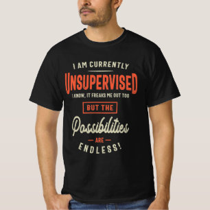Jag är för närvarande oövervakad, underkänd Sarcas T Shirt