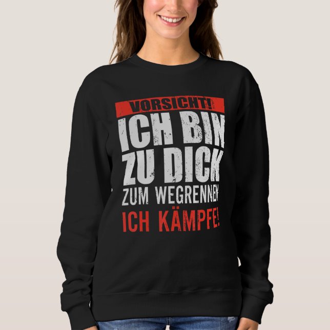 Jag är för Tjock till Springa när jag kämpar T Shirt (Framsida)